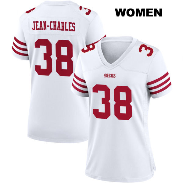 Shemar Jean-Charles San Francisco 49ers Stitched Home Womens Number 38 White Football Jersey