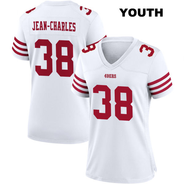 Shemar Jean-Charles Stitched San Francisco 49ers Youth Home Number 38 White Football Jersey