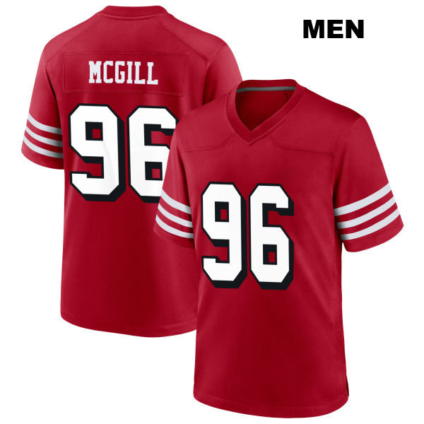Alternate T.Y. McGill San Francisco 49ers Stitched Mens Number 96 Scarlet Football Jersey