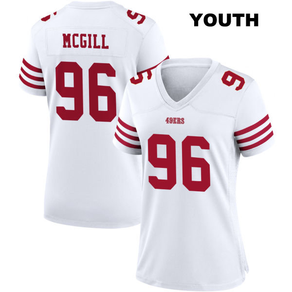 T.Y. McGill San Francisco 49ers Youth Home Number 96 Stitched White Football Jersey