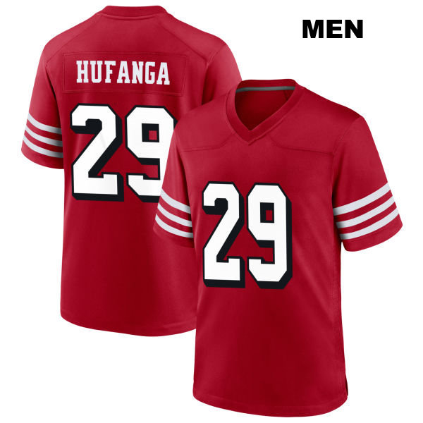 Alternate Talanoa Hufanga San Francisco 49ers Mens Stitched Number 29 Scarlet Football Jersey