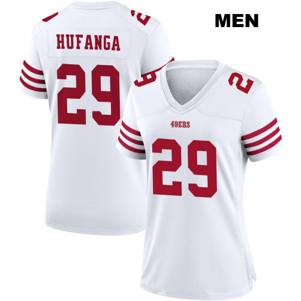 Home Talanoa Hufanga San Francisco 49ers Mens Stitched Number 29 White Football Jersey