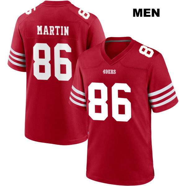 Tay Martin Home San Francisco 49ers Stitched Mens Number 86 Red Football Jersey