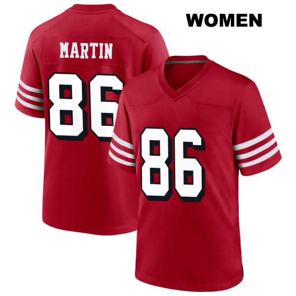 Tay Martin Alternate San Francisco 49ers Stitched Womens Number 86 Scarlet Football Jersey