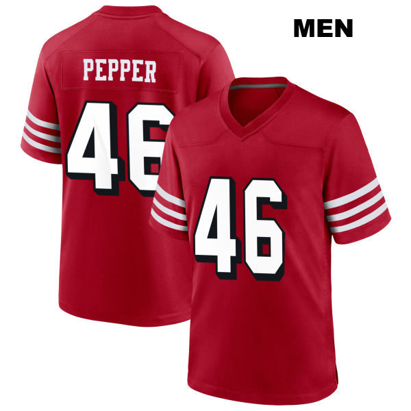 Taybor Pepper San Francisco 49ers Stitched Mens Alternate Number 46 Scarlet Football Jersey
