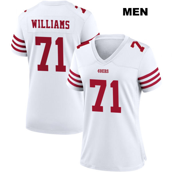 Trent Williams Stitched San Francisco 49ers Mens Home Number 71 White Football Jersey
