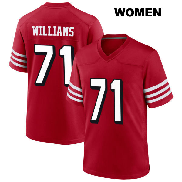 Trent Williams San Francisco 49ers Stitched Womens Alternate Number 71 Scarlet Football Jersey