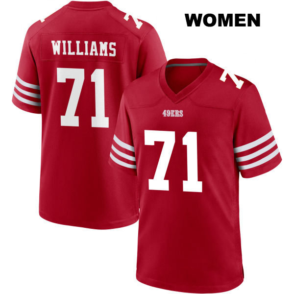 Trent Williams San Francisco 49ers Womens Stitched Number 71 Home Red Football Jersey