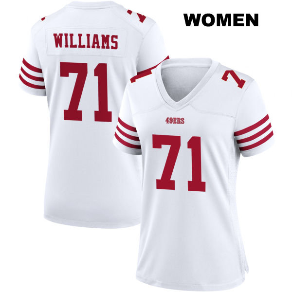 Trent Williams San Francisco 49ers Stitched Womens Number 71 Home White Football Jersey