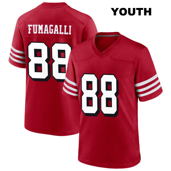 Troy Fumagalli San Francisco 49ers Stitched Youth Alternate Number 88 Scarlet Football Jersey