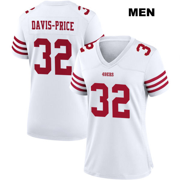 Stitched Tyrion Davis-Price San Francisco 49ers Mens Number 32 Home White Football Jersey